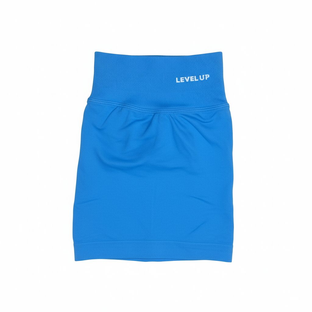 Cyan Level Up Shorts Front