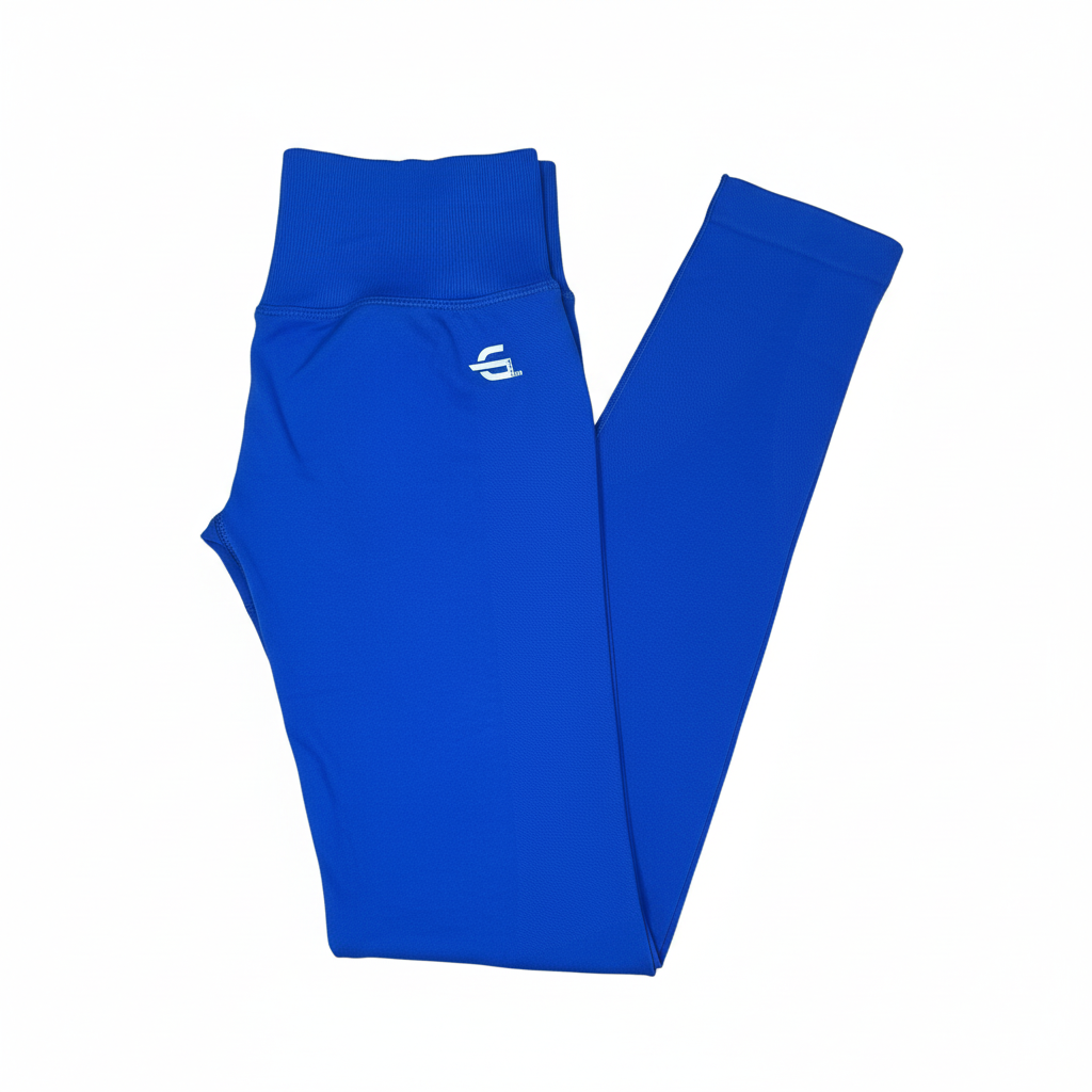 Royal Blue Gym Boss Leggings White Background